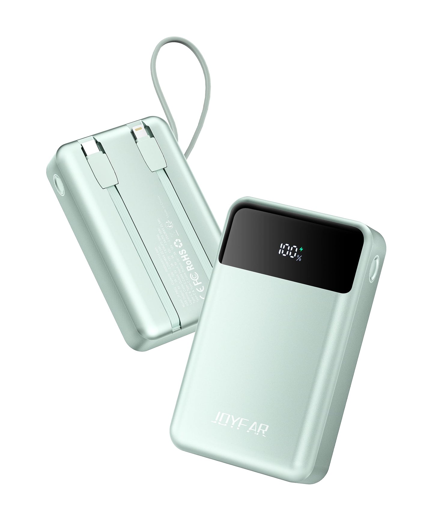 Portable-Charger-Power-Bank Travel Essentials Battery Pack USB C 30000mAh Built in Cable 22.5W Phone Fast Charging Powerbank Compatible with iPhone 16 15 14 13 12 11 iPad Samsung Google Xiaomi