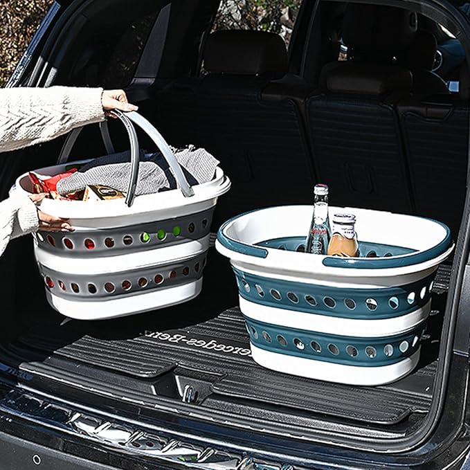 Compact Collapsible Laundry Basket, Small Size Pop-Up Hamper Perfect