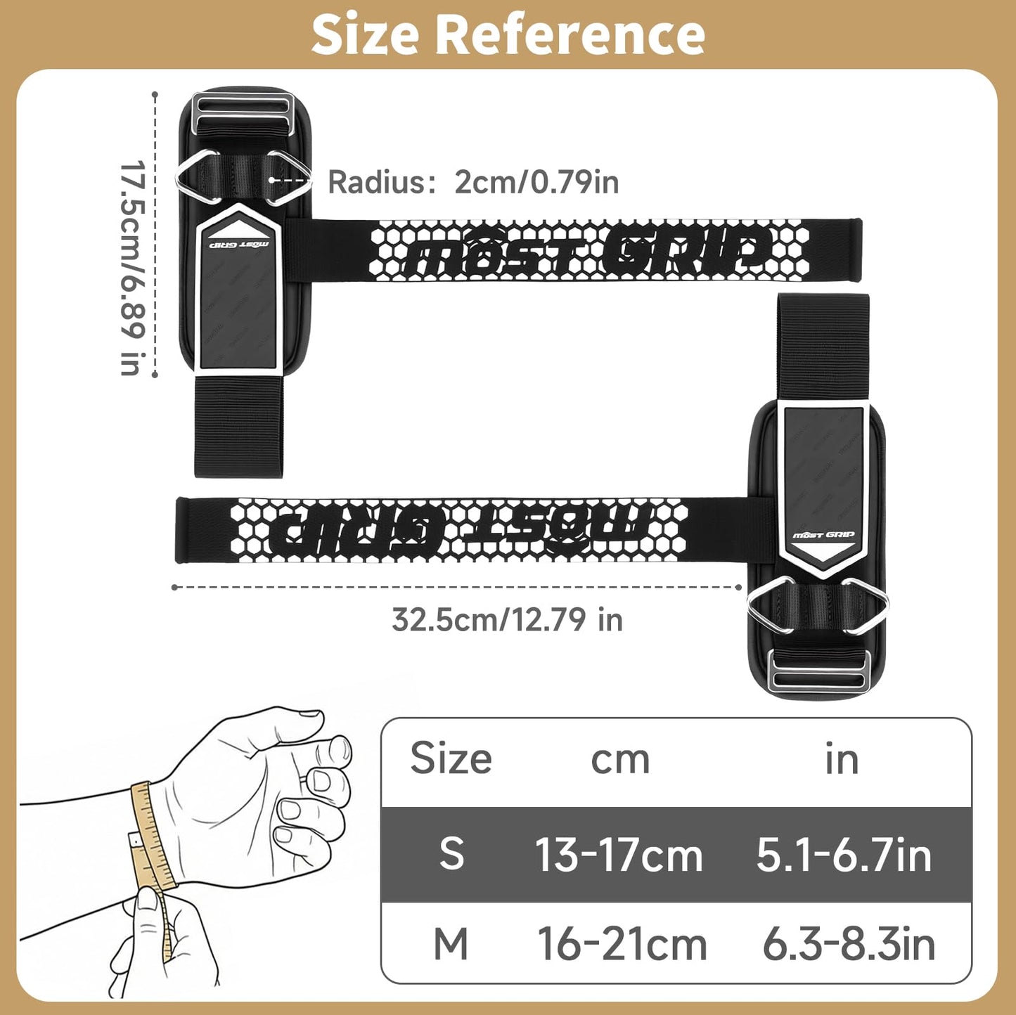 MOST GRIP Drip Glue Non-Slip Wrist Straps for Weightlifting, 2-in-1 Lifting Straps with D Rings for Cable Machine Workout, 10mm Neoprene Padded Wrist Wraps for Weight Lifting Deadlift (Black-White, M (6.3-8.3Inch))