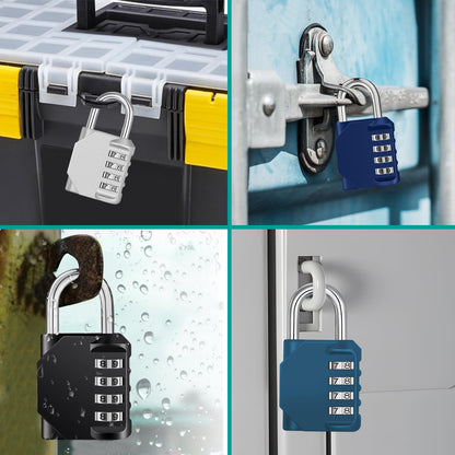ZHEGE Combination Lock, 4 Digit Combination Padlock Outdoor, School Lock, Gym Locks (Peacock Blue)