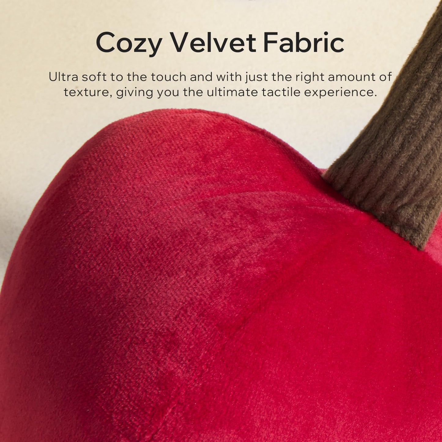 Phantoscope Papaya Shaped Throw Pillow, Fruit Themed Cushion for Couch, Bed and Chair, Pink, 10 x 15 inches