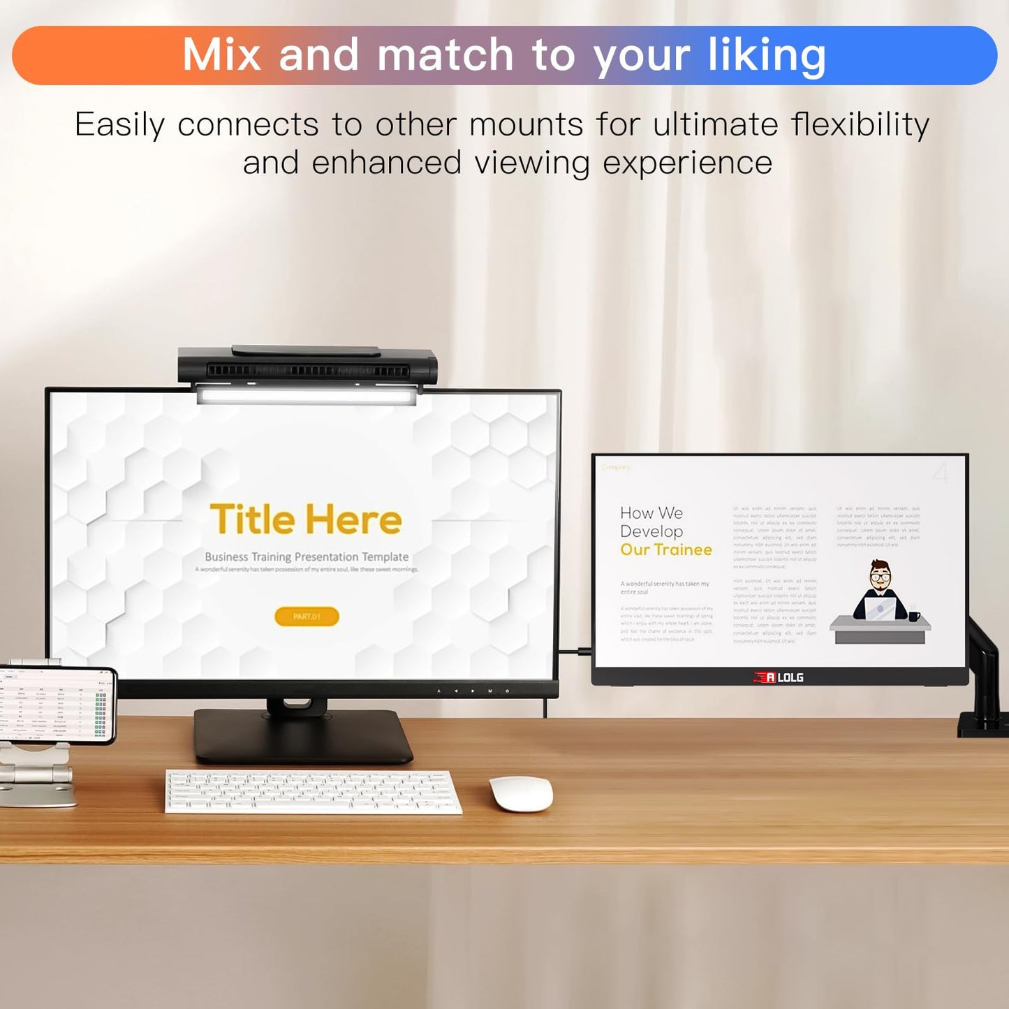 10.5''Portable Monitor for latop ,2K FHD 60HZ Laptop Monitor Screen,USB-C and HDMI Inputs, Ultra-Slim IPS Panel with HDR and Premium Smart Cover & Speakers for Laptop,PC,Phone,PS4/5,Switch,Mac,Xbox