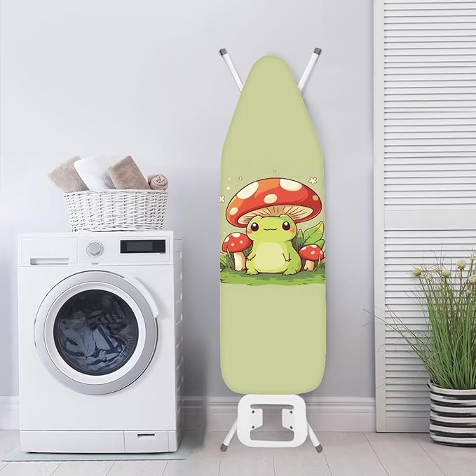 Cute Mushroom Frog Ironing Board Cover and Pad 15x54 Heavy Duty Padding