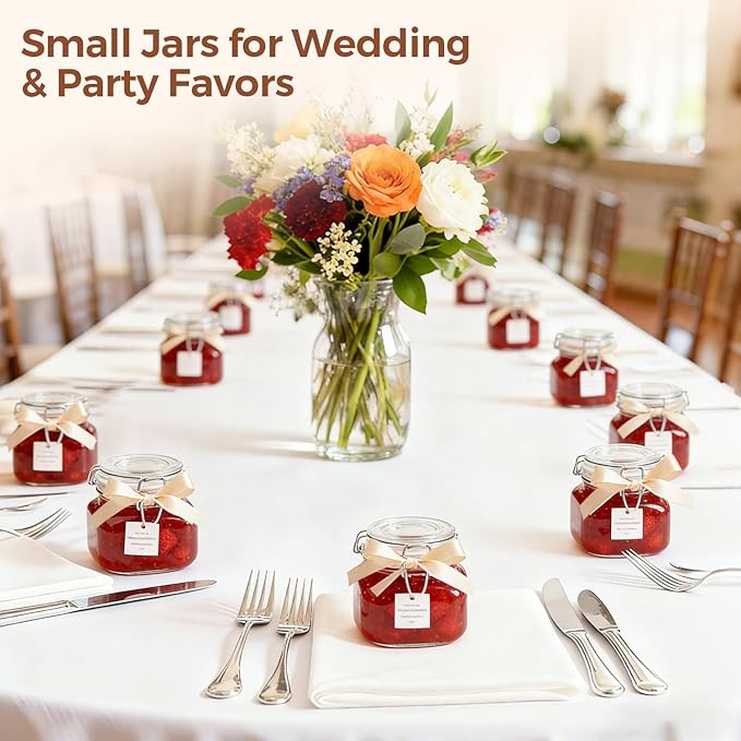 ComSaf 6 Pack 17 oz Glass Jars