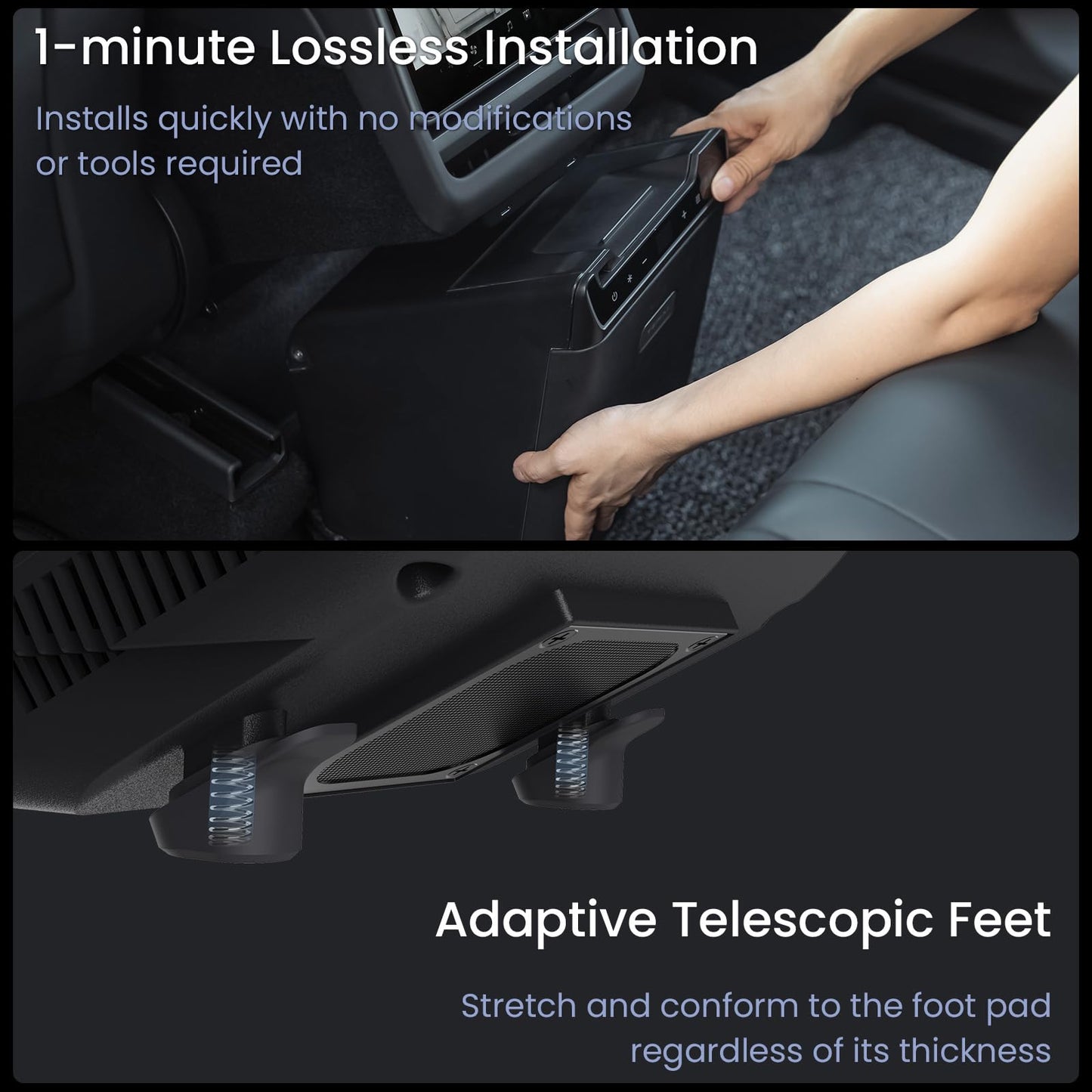 AKwing Car Refrigerator for Tesla Model Y Juniper, Rear Center Console Fridge for Model Y 2026~2025, Cooler & Warmer, Portable Freezer for Camping Commuting Sports & Traveling