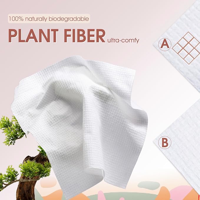 Disposable Face Towel Cloth Thicker Large Size 10"X12"Face Towelettes Disposable