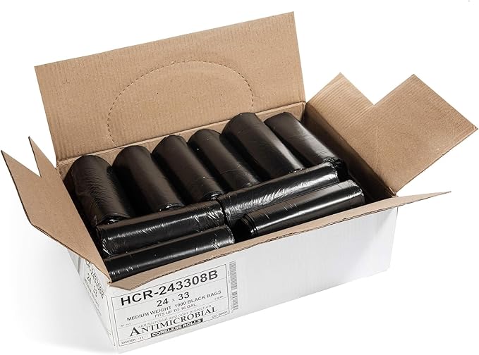 Aluf Plastics High Density Trash Bags, 16 Gallon, 8 Micron,
