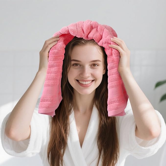 Jacquotha 2-Pack Hand Towels for Bathroom Ribbed – Cotton Face Towel for Women