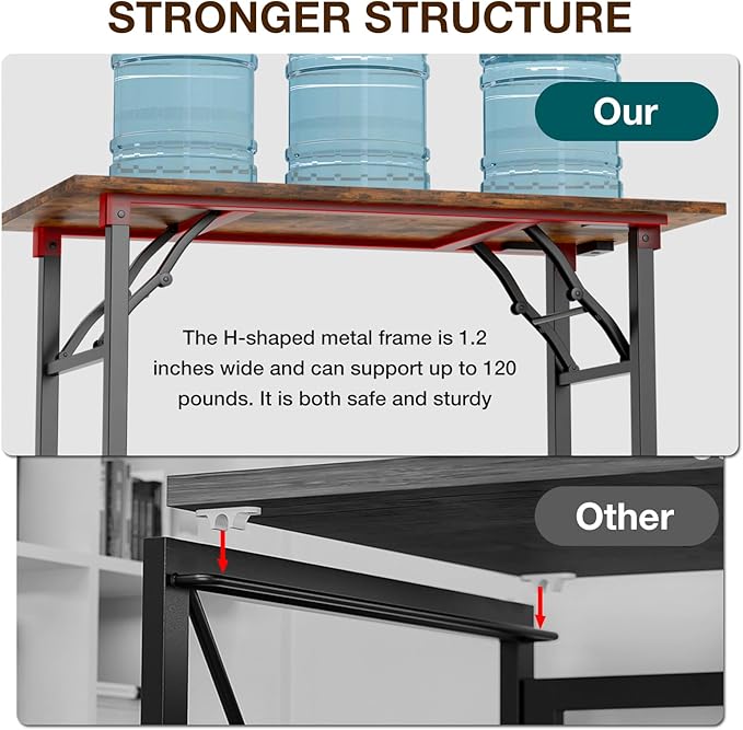TEMI Long Computer Desk Folding Table