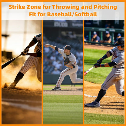 Strike Zone Target for Baseball Softball,Waterproof &Adjustable Baseball Softball Pitching Target Net with Numbered,Practice Throwing and Hitting with Accuracy for Various Age