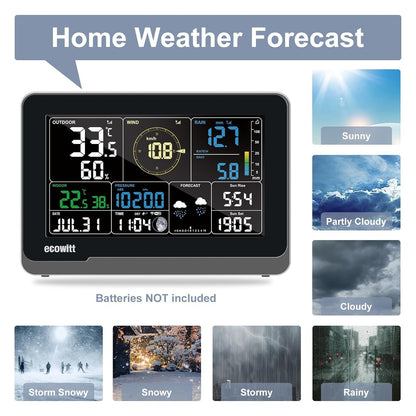 ECOWITT Weather Station Kit, Includes WS3900 Indoor Display Console, WS85 Outdoor Sensor Array and WN32 Outdoor Thermometer&Hygrometer Sensor, IOT Function, 915 MHz
