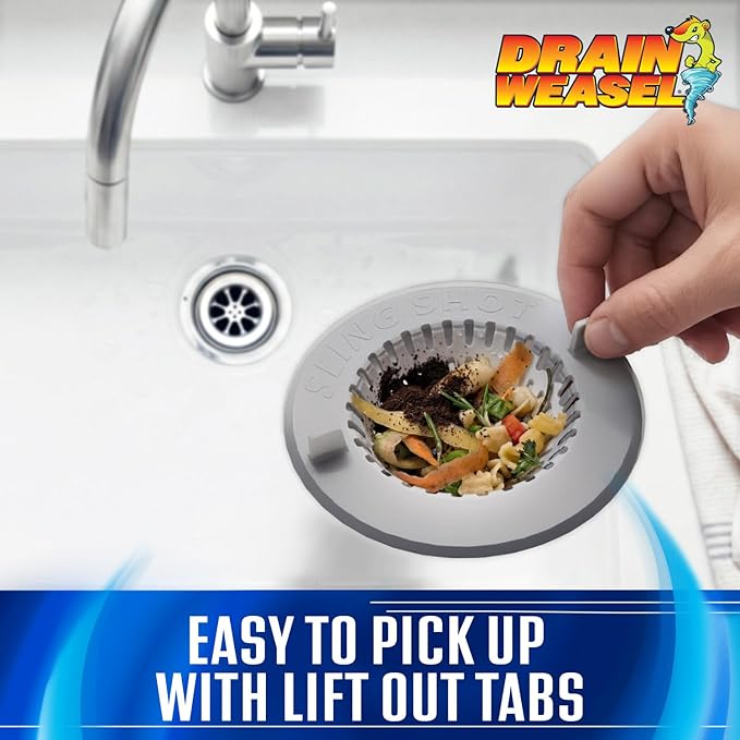 Slingshot Kitchen Sink Drain Strainer Cover Basket, Food Catcher and Stopper
