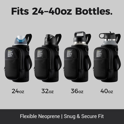 Magnetic Water Bottle Holder for Steel Gym Equipment, Hands-Free Bottle & Phone Carry for Training Sessions, Fits 24–40 oz Bottles, Neoprene Crossbody Carrier Bag