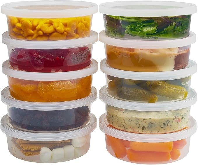 DuraHome - Deli Containers - 40 Pack Plastic Microwavable Clear Food Storage