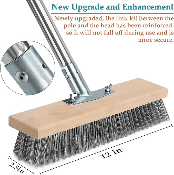 Stainless Steel Deck Scrub Brush