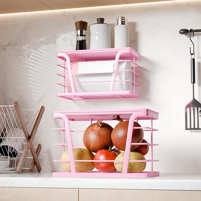 2 Pack Pink Trash Bag Holder