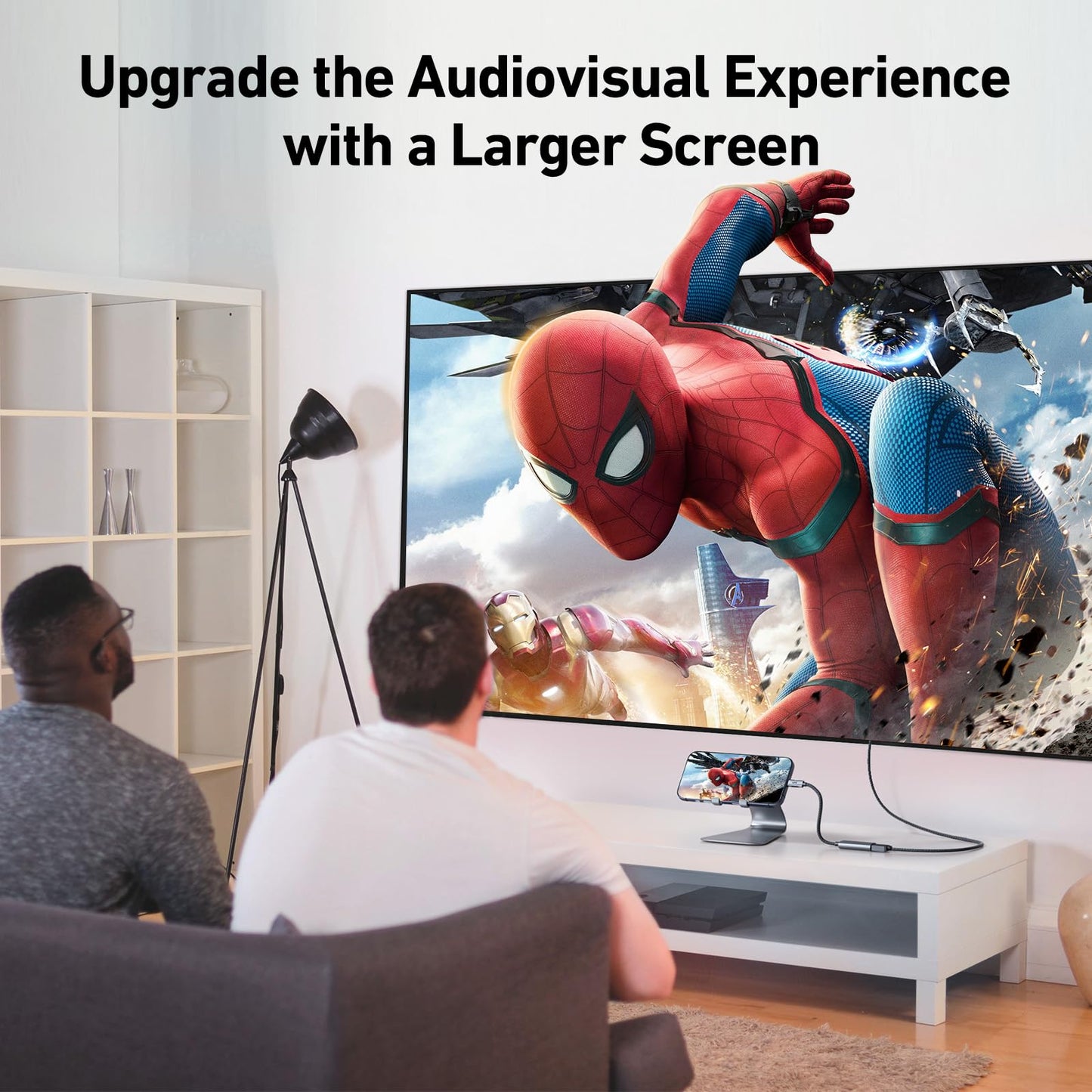 uni USB C to HDMI Adapter 4K@60Hz, Thunderbolt 4/3 to HDMI Adapter, [Sturdy Aluminum&Nylon] Type C to HDMI Converter for iPhone 15 Series, MacBook Pro/Air, iPad Pro, Surface Pro, Galaxy, Dell XPS