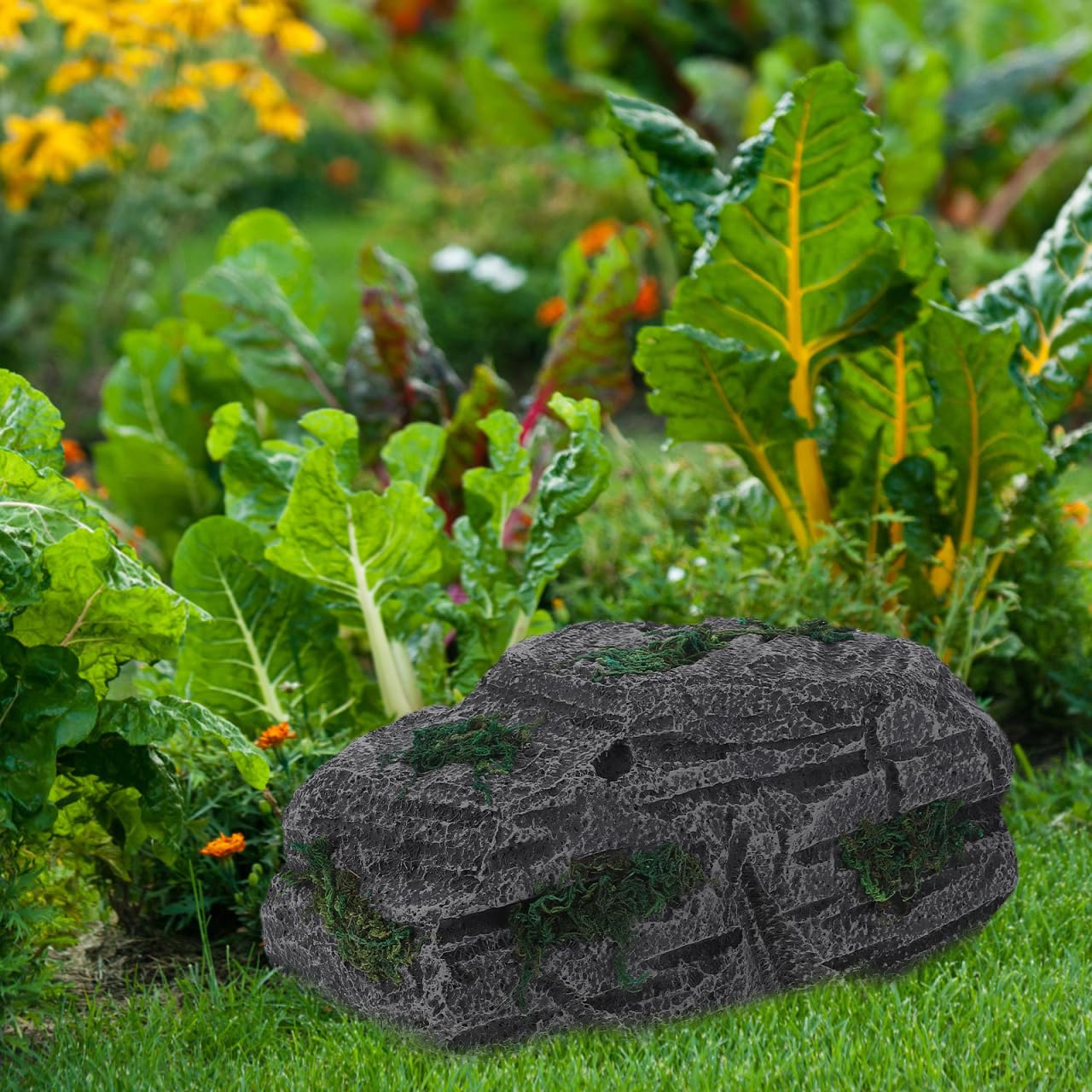 Cabilock Realistic Simulated Rock Decor Fake Landscape Stone for Garden Yard Lightweight Artificial Garden Decor Scoop