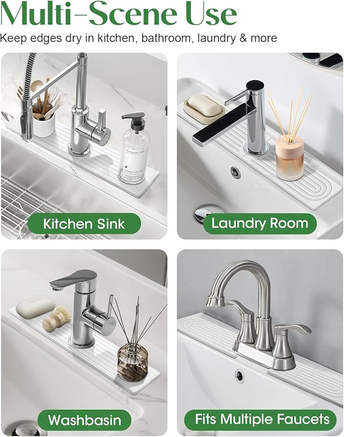 Stone Drying Mat for Kitchen Faucet: Diatomite Stone Drying Tray