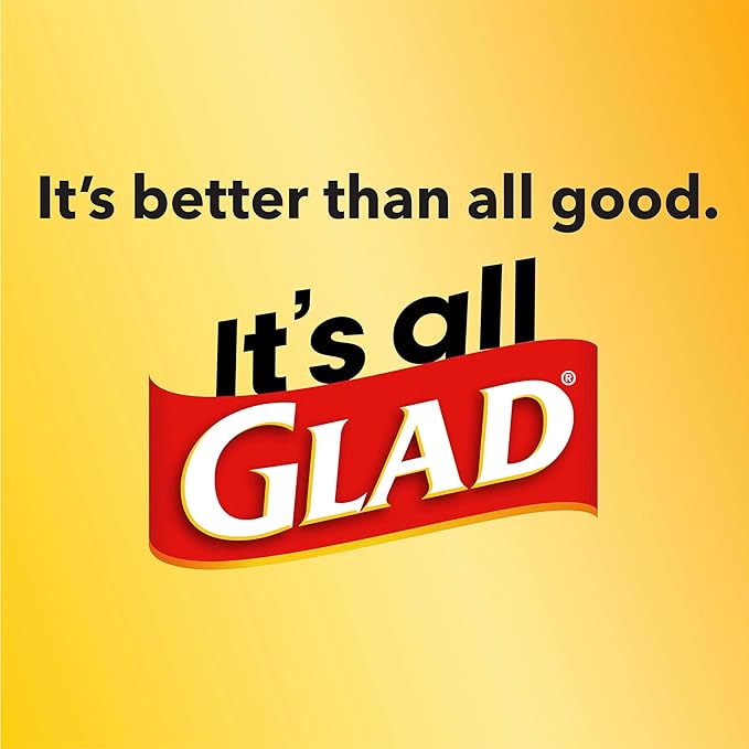 Glad ForceFlex Trash Bags 13 Gallon Gain Lemon Zest | Tall Kitchen | Drawstring