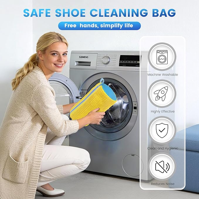 2PCS Shoe Washing Machine Bag, Laundry Bags Durable Zipper