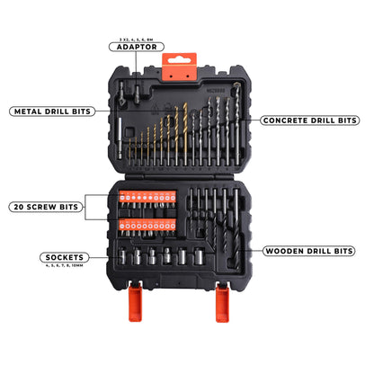 BLACK+DECKER 50 Pc. Mixed Drill and Screwdriver Bit Set, A7188-XJ