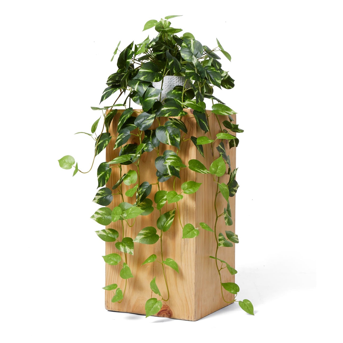 CADNLY Realistic Artificial Plants Indoor in Pot – Green Faux Hanging Plants Artificial Decor Fake Pothos Potted Home Decor Shelves Tabletop Office 1 Pack