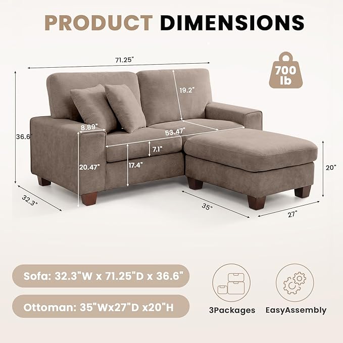 DOPEDIO L-Shaped Sectional Sofa