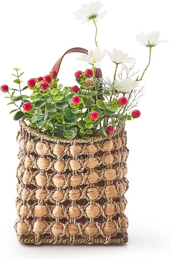Wall Hanging Pocket Basket Portable Storage Basket Decorative Boho Mounted