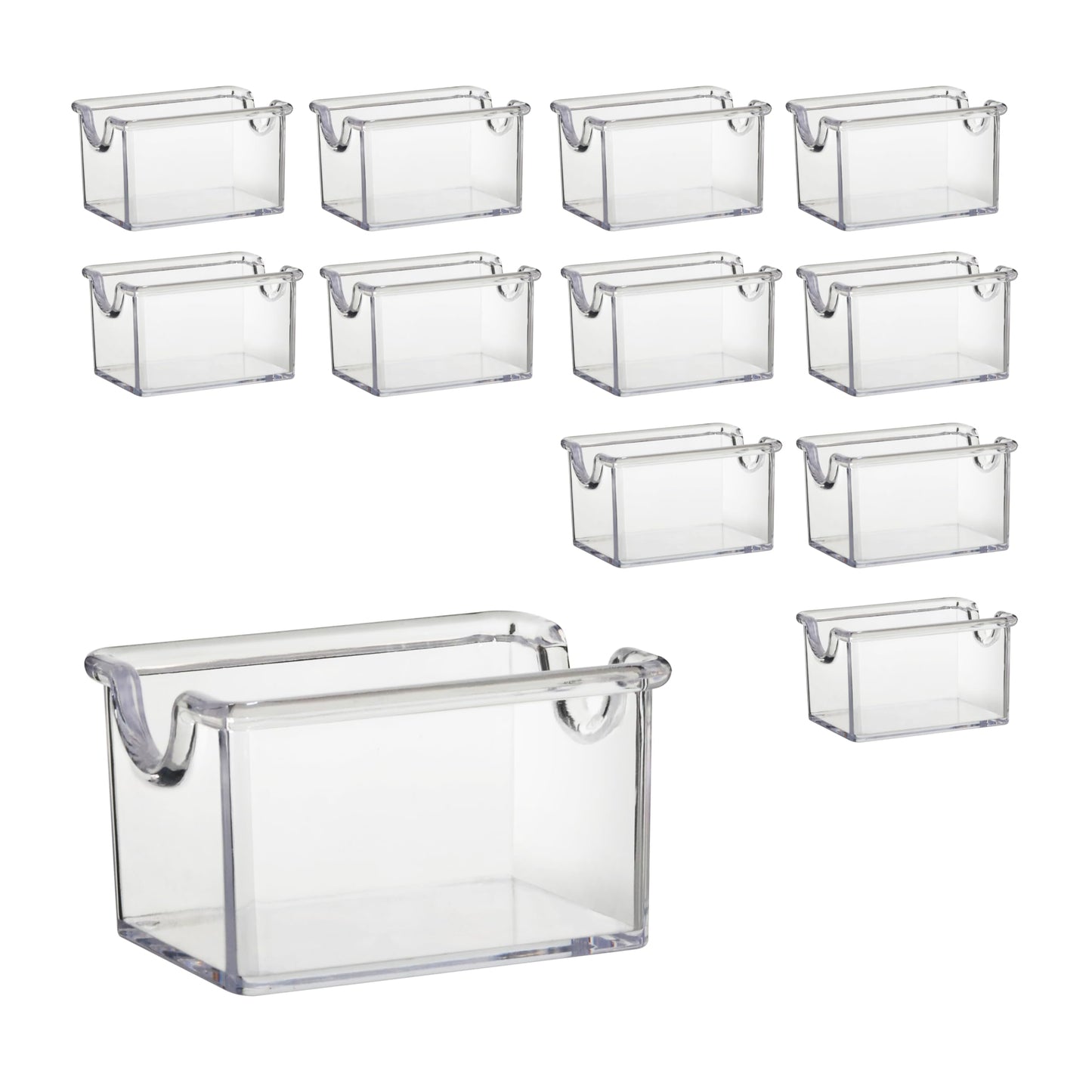 New Star Foodservice Plastic Sugar Packet Holder, Clear, Set of 12