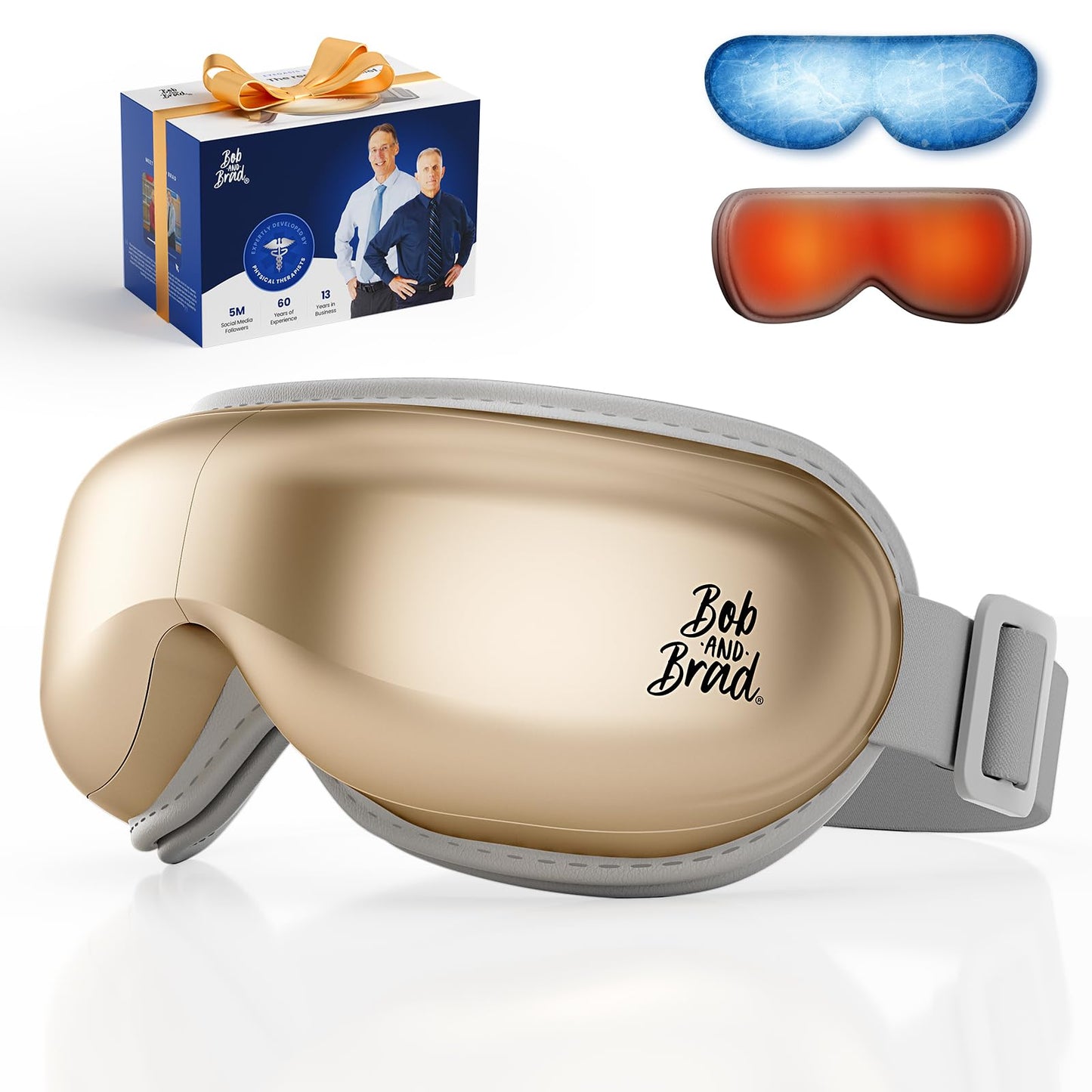 BOB AND BRAD Eye Massager FSA Eligible/HSA Eligible, EyeOasis 2 Heated Eye Mask for Migraines with Music, Smart Migraine Massager Reduce Dry Eyes Improve Sleep, Birthday Gifts for Women Men Mom Dad