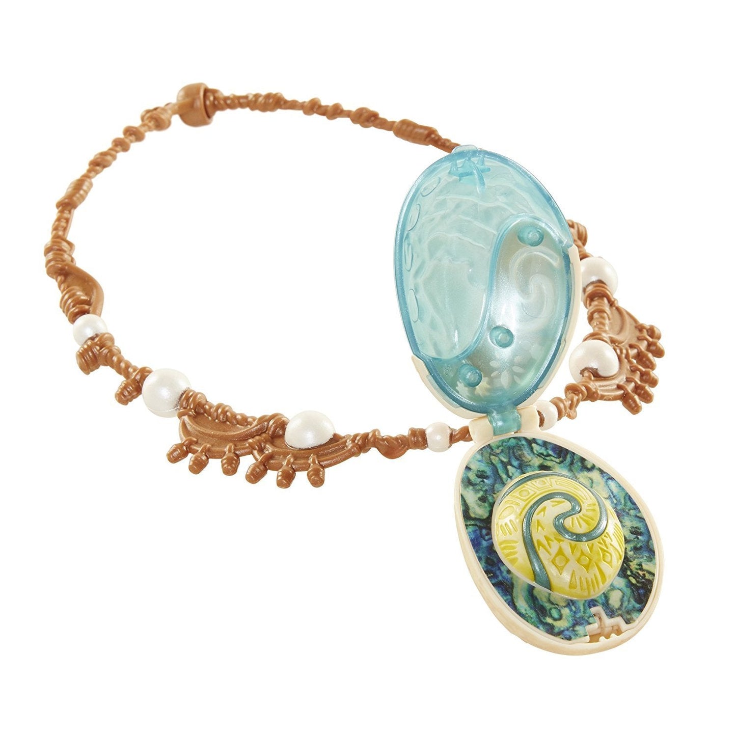 Disney Moana Heart Of Te Fiti Magical Seashell Necklace by JAKKS Pacific, Children's Dress Up Accessory, Light Up Necklace, Moana Dress Up, Opens to Reveal Heart of Te Fiti