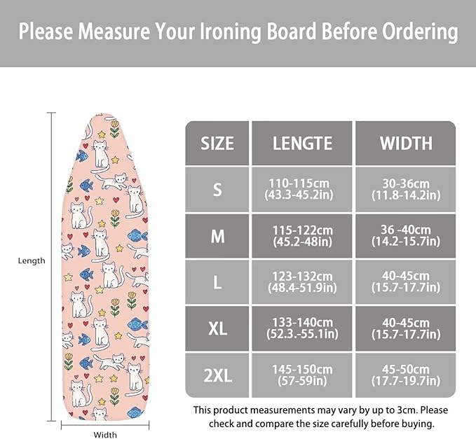 Iron Board Cover Standard Size, Cat Ironing Board Cover, Ironing Board Cover