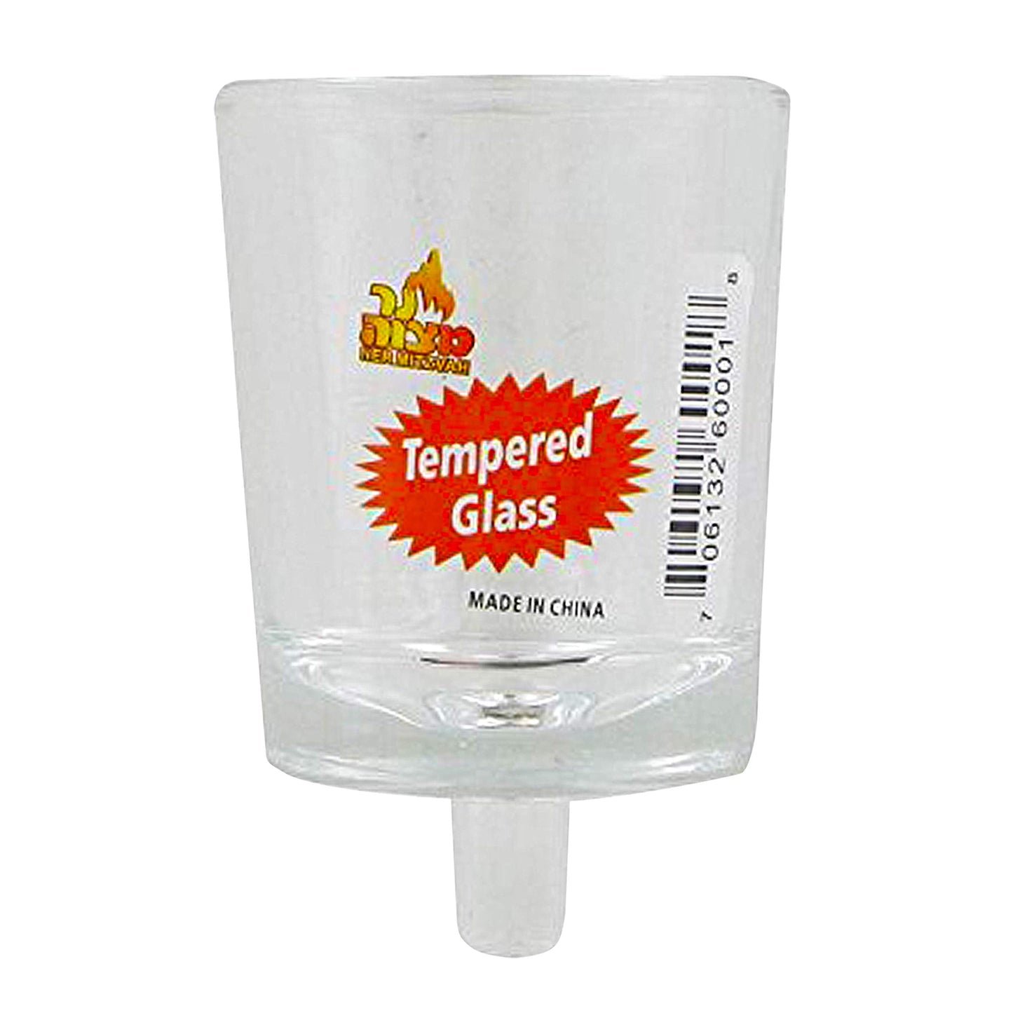 Ner Mitzvah Neironim Glass Shabbos Candle Holders - Premium Quality Clear Small Votive Cups, Standard Size for Neronim Shabbat Candles - Pack of 6