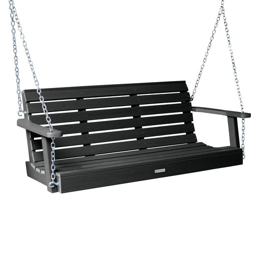 highwood Weatherly Porch Swing 5 Feet, Black