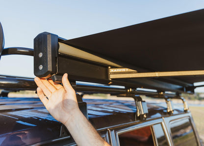 KAMMOK CROSSWING: Car Awning | Three-Second Deployment | No Supports Required | All-Weather Durability | Adjustable Coverage | Charcoal Gray 7 ft
