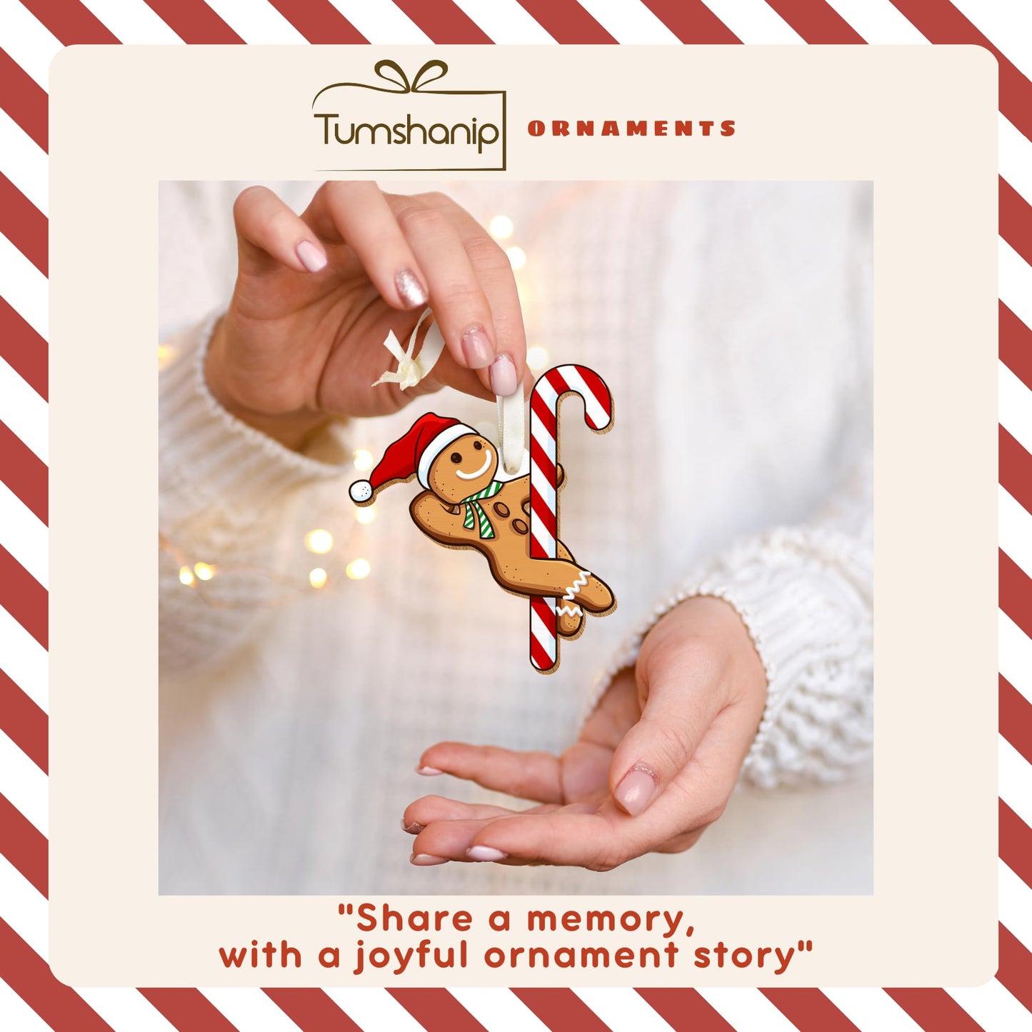 TUMSHANIP Funny Ornaments for Christmas Tree - Funny Ornaments - Gingerbread Christmas Ornament - Gingerbread Gifts for Lovers, Women, Men - Wood Ornament 2025