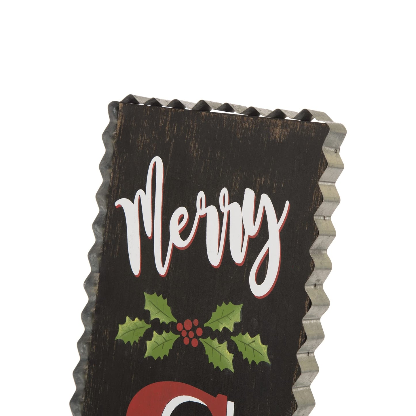 Glitzhome 35"H Rustic Wooden Sign Black Merry Christmas Vertical Porch Sign Farmhouse Standing Christmas Welcome Sign Xmas Hanging Décor Holiday Party Sign Wall Door Decorations