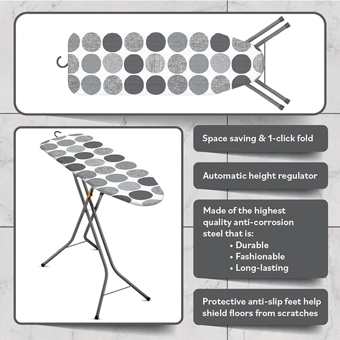 Bartnelli Pulse Ironing Board | Made in Europe | Patent Space Saving Smart