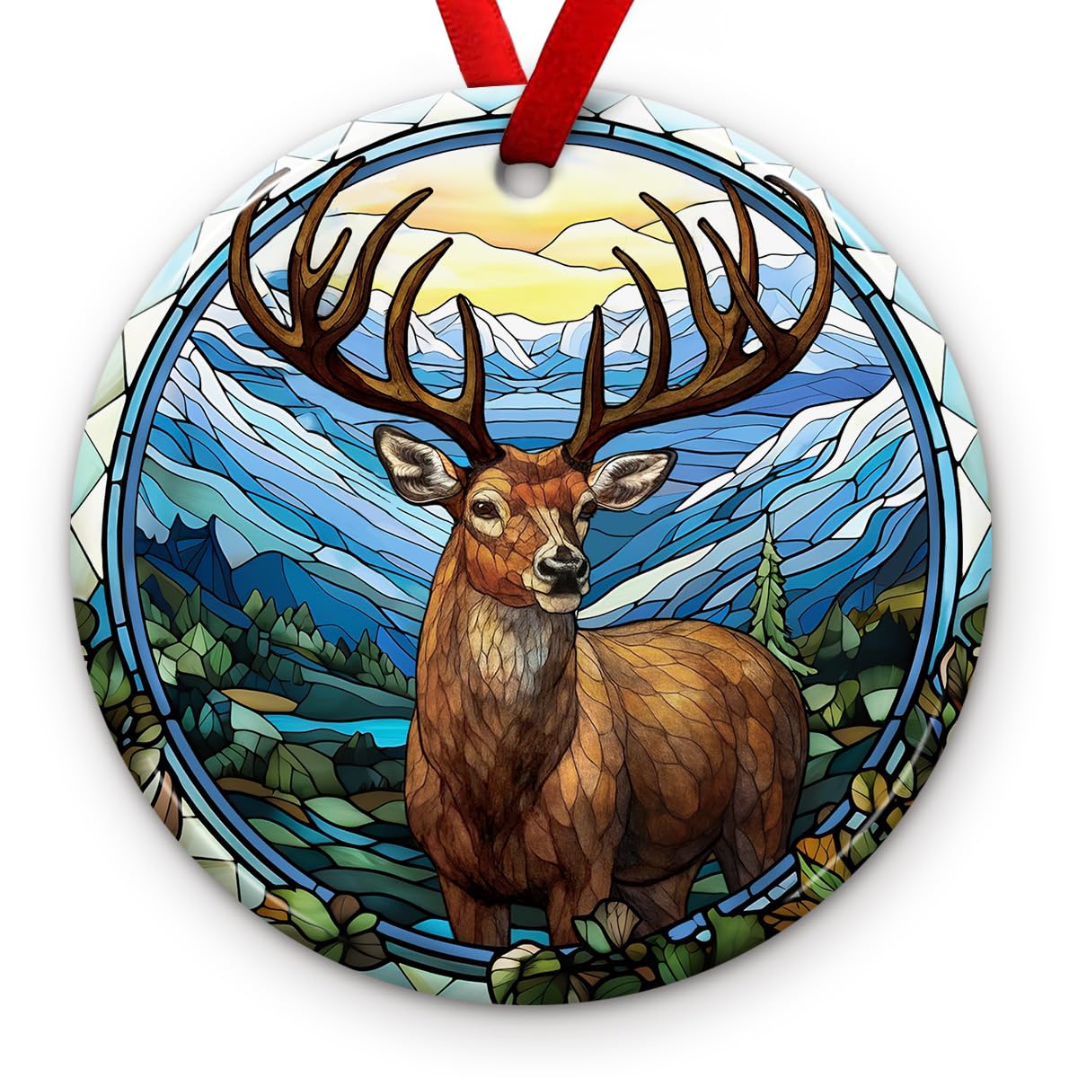 KILYHOME Deer Christmas Ornament 2026 - Rustic Hunting Decor, Buck Hunter Reindeer Decoration – Woodland Holiday Tree Ornament, Hunt Lover Gift, Ideas for Man, Hunters