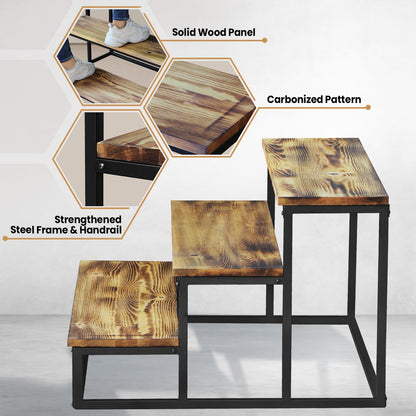 Lumil Garage Steps, Prefab Stairs for Permanent Installation, Not The Portable/Light Weight Alternatives, Hot Tub Stairs, Prefab Outdoor Wood Stairs for Home, Porch Steps