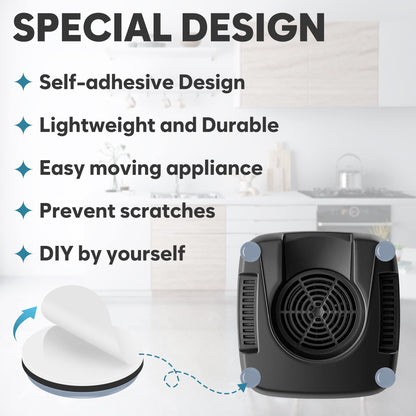Appliance Sliders for Kitchen 24 PCS Self-Adhesive Small Kitchen Finds Appliance Slider Hacks Easy to MovIing & Space Saving Must Have Home Gadgets Mixer Accessories for Countertop