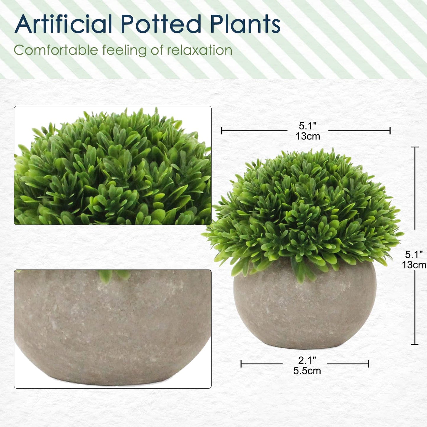 Briful Small Fake Plants Faux Potted Plant Mini Artificial Plants for for Home Table Office Room Desk Bathroom Shelf Kitchen Farmhouse Mantel Decoration