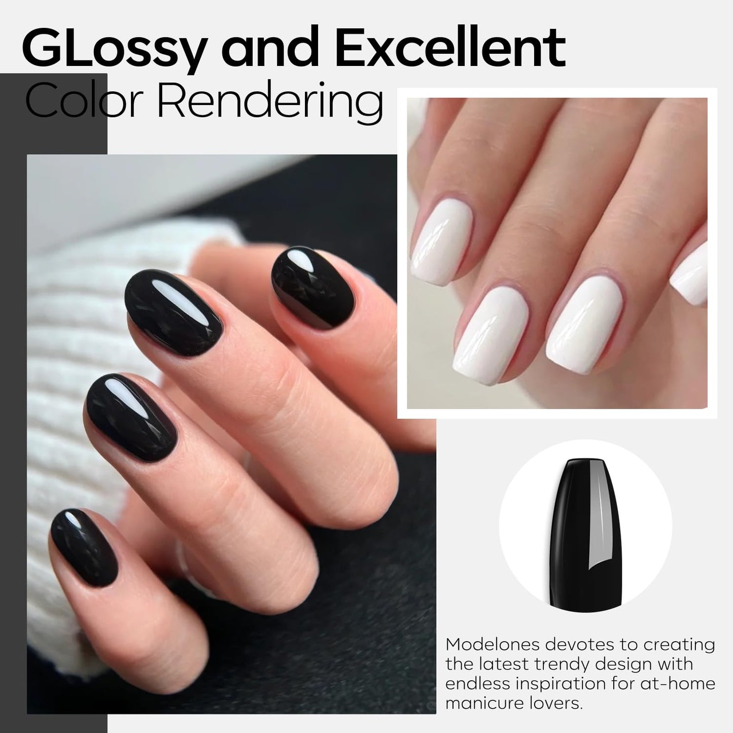 modelones Gel Nail Polish Set 2 Pcs 15ml French Manicure Kit White Nude Pink Jelly Sheer Gel Polish Soak Off UV LED Classic French Tip Gel Polish Natural Nail Art DIY Gift for Women