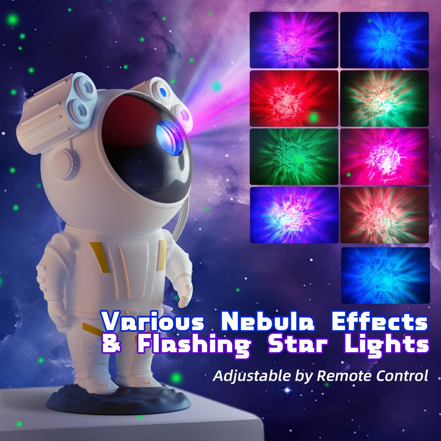 Star Projector Night Lights,Tiktok Astronaut Nebula Galaxy Lights for Bedroom,Gaming Room Décor Aesthetic,Remote Control Timing and 360°Rotation Magnetic Head