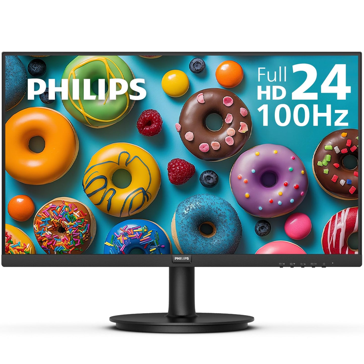 Philips 221V8LB 22 inch Class Thin Full HD (1920 x 1080) Monitor, 100Hz Refresh Rate, VESA, HDMI x1, VGA x1, LowBlue Mode, Adaptive Sync, 4 Year Advance Replacement Warranty