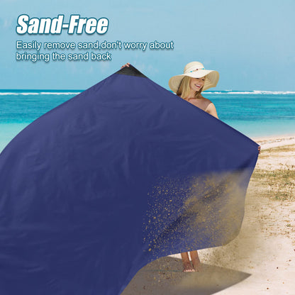 Odoland Hiking Blanket 180 x 160 cm Pocket Blanket Waterproof Heatproof Sandproof Thin Ground Sheet - Lightweight Foldable Beach Mat for Outdoor Camping, Travel, Hiking, Picnic for 2-4 People