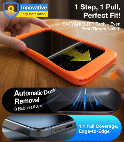 UltraGlass 9H+ Glass for iPhone 15 Pro Max Privacy Screen Protector [Invisible Privacy Armor] Screen Protector 15 Pro Max Tempered [Full Coverage & Longest Durable] 15 ProMax, 2 Pack