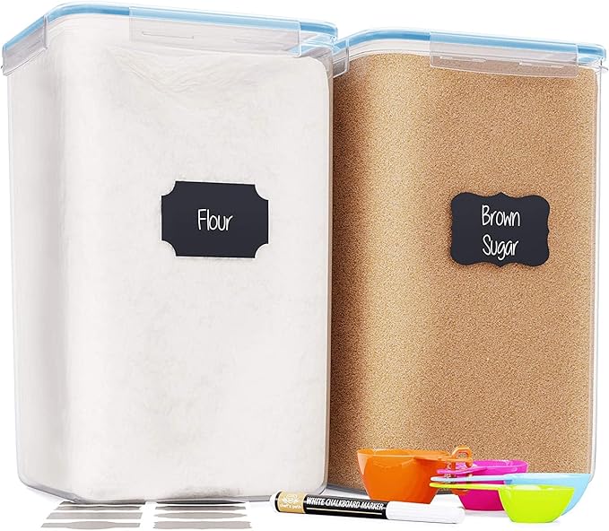 Chef's Path Extra Large Airtight Flour and Sugar Storage Containers