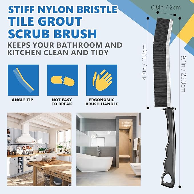 Crevice Cleaning Brush, Hard Bristle Crevice Cleaning Brush, Shower Cleaner